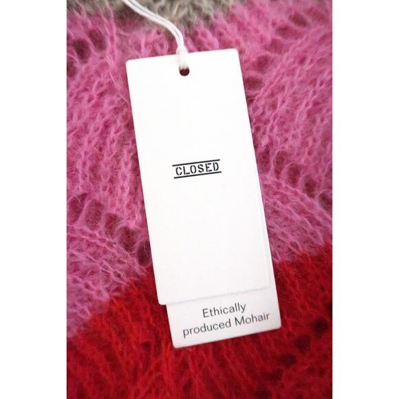 CLOSED Ethical Mohair Alpaca Blend Stripe Sweater Jumper Farfetch M NWT $395 - Picture 7 of 13